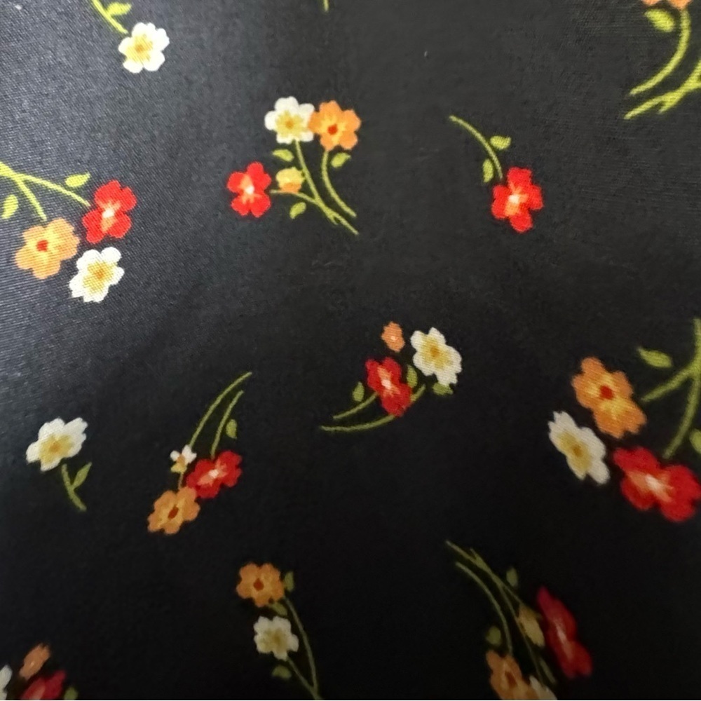 Lands End Dark Floral No Iron Supima Long Sleeve Button Down Shirt 18T 18 Tall - Picture 4 of 7